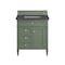 James Martin Vanities Brittany 30in Single Vanity, Smokey Celadon w/ 3 CM Charcoal Soapstone Top 650-V30-SC-3CSP - alternate 2